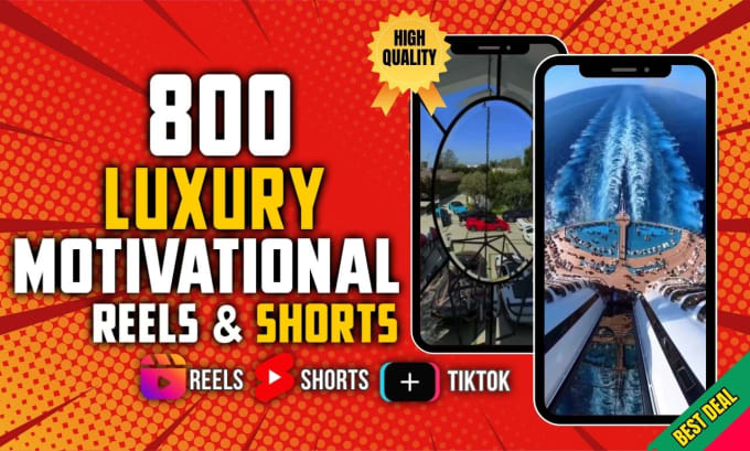 Bestseller - create 800 luxury motivational youtube shorts, and instagram reels