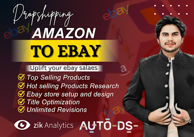 Gig Preview - Do amazon to ebay dropshipping top listing, ebay virtual assistant