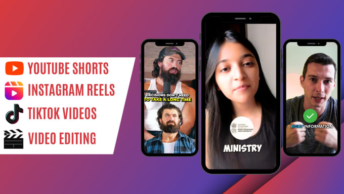 Gig Preview - Edit your instagram reels, tiktok and youtube shorts