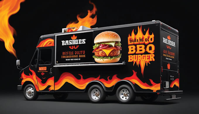 Gig Preview - Design branding food truck wrap, custom trailer wrap, food trailer wrap