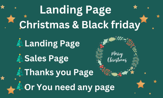 Gig Preview - Design landing page christmas ,  black friday for your wp site