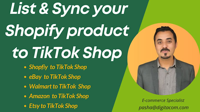 Bestseller - list sync your shopify product to tiktok shop,  integrate tiktok with shopify