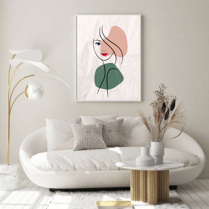 Gig Preview - Design trending minimalist boho abstract printable wall art