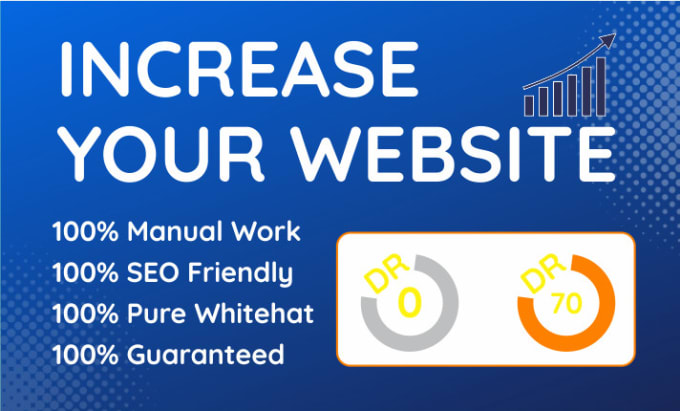 Gig Preview - Increase ahrefs domain rating DR 70 using high quality SEO backlinks