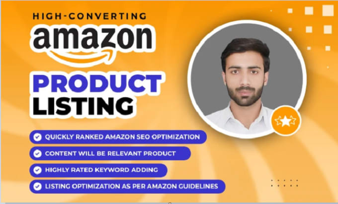 Gig Preview - Amazon listing optimization SEO keywords ranking listing