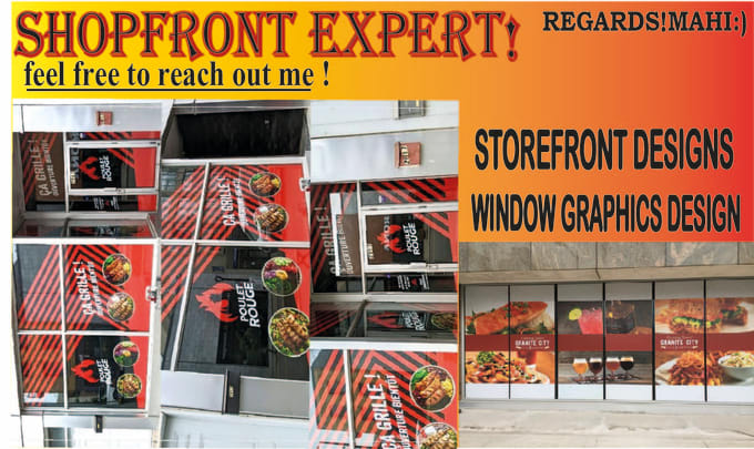 Gig Preview - Create shopfront ,storefront and window graphics design