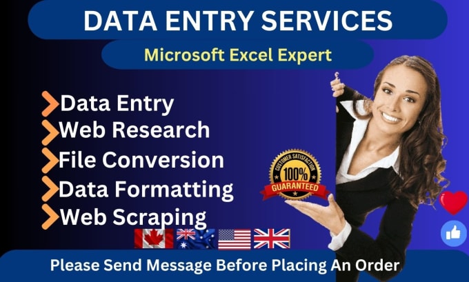 Gig Preview - Do professional excel data entry, copy paste, typing job in low price