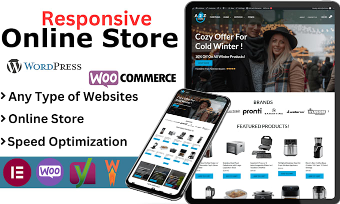 Gig Preview - Design and develop responsive ecommerce online store website