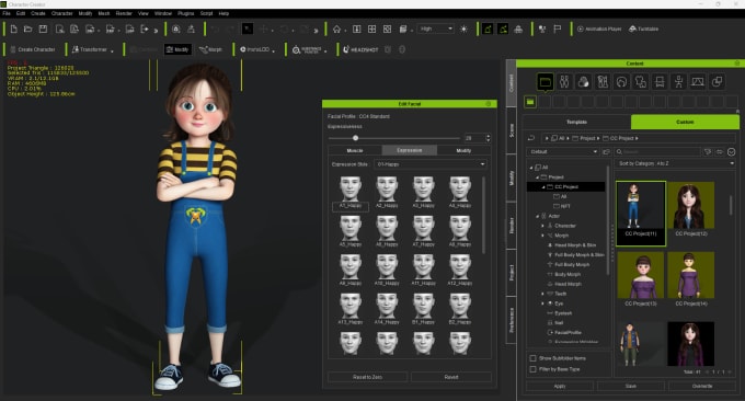 Gig Preview - Create best 3d character modeling, rigging, texturing in cc for iclone