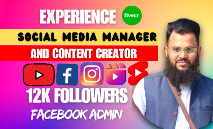 Gig Preview - Be your social media marketing manager and content creator