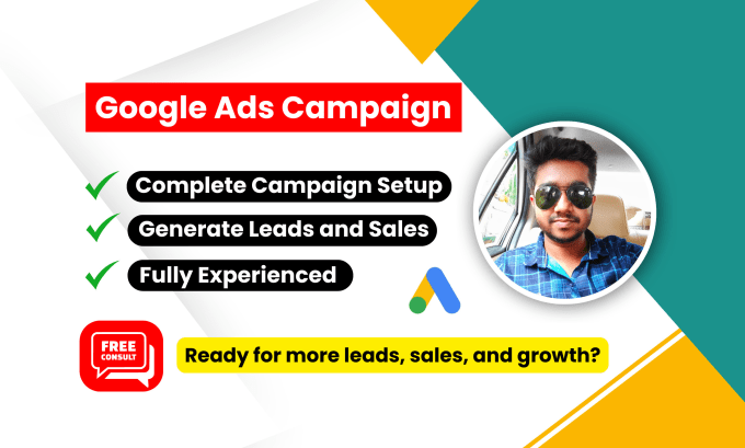 Gig Preview - Setup manage google ads ppc campaign as a ads manager