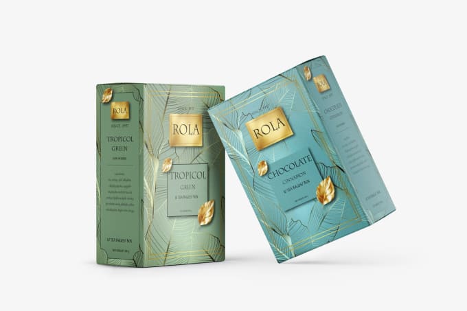 Gig Preview - Design luxury tea box packaging, tea label and coffee box  packaging design