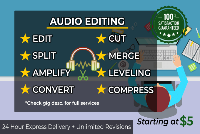 Gig Preview - Cut, split, merge, or compress your audio