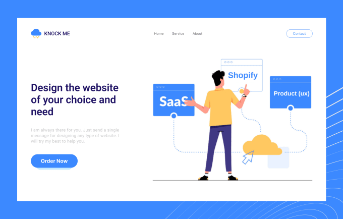 Gig Preview - Design website saas, shopify home page or landing page in figma