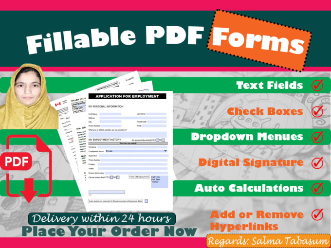 Gig Preview - Create a fillable PDF form or design a fillable PDF