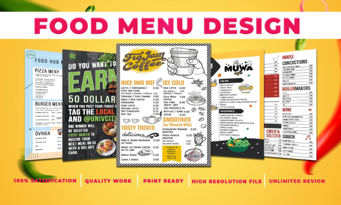 Bestseller - design elegant food menu or flyer for restaurant, cafe, and catering menus