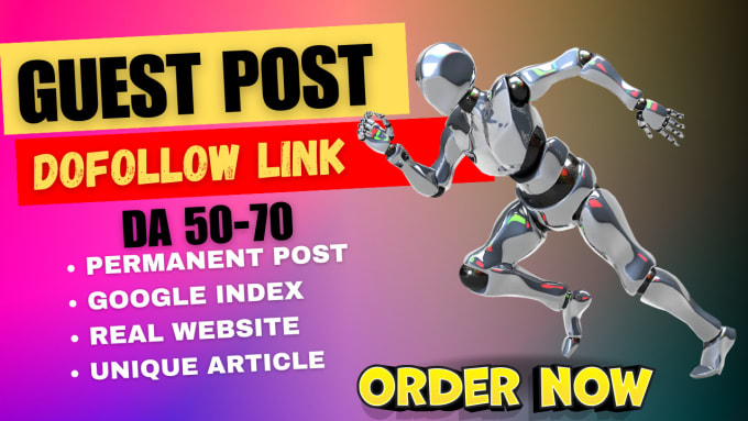 Gig Preview - Provide SEO guest post dofollow backlink on high da DR site