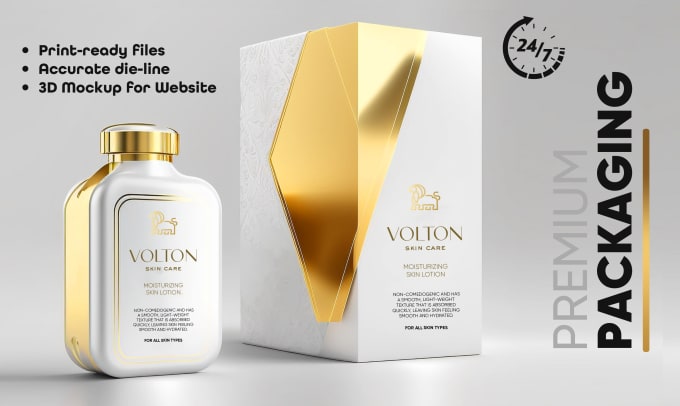 Gig Preview - Design luxury packaging design for you brand