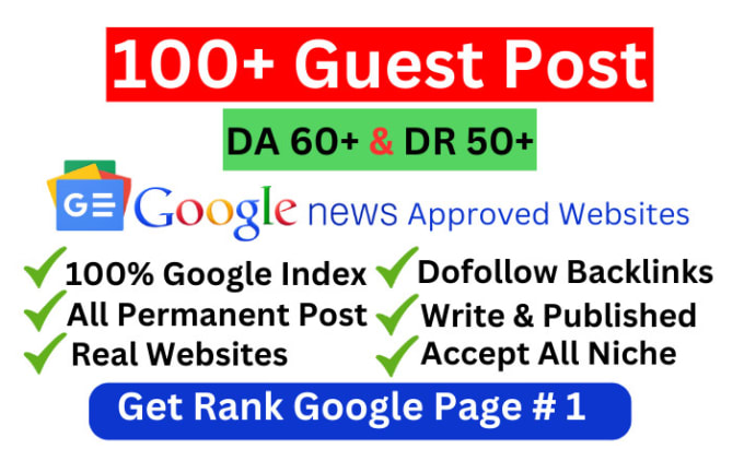 Gig Preview - Publish dofollow guest post on da 60 plus websites