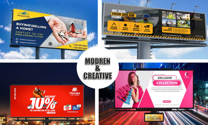 Gig Preview - Do attractive billboard,yard sign, banner ads,signboard design