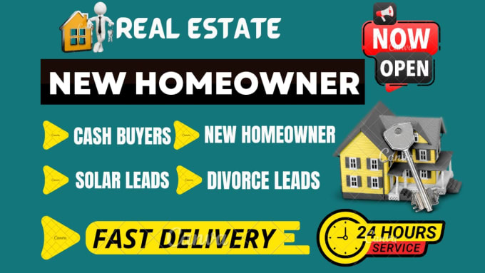 Gig Preview - Provide new homeowner, solar leads, divorce leads, vacant home zombie properties