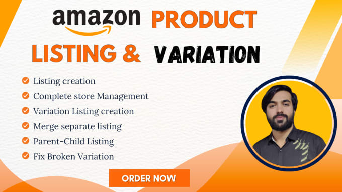 Gig Preview - Setup amazon listing variation and product listing creation