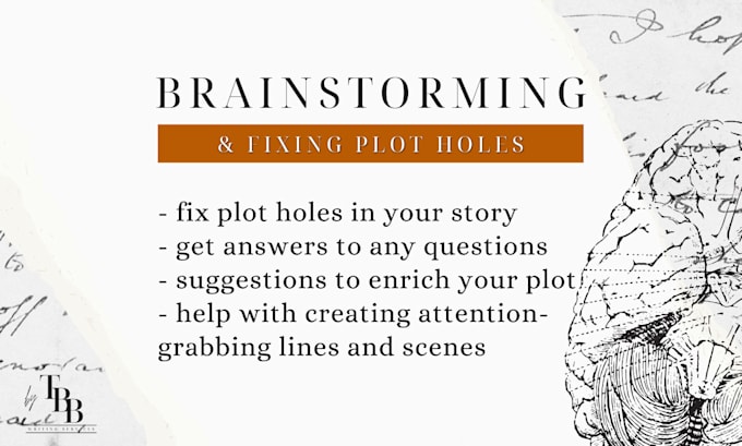 Gig Preview - Help you brainstorm your story plot and fix plot holes