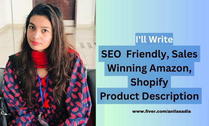 Gig Preview - Write SEO optimized amazon shopify product listings descriptions