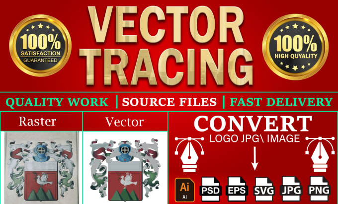 Gig Preview - Convert to vector tracing, raster to vectorize images, turn logo into vector art