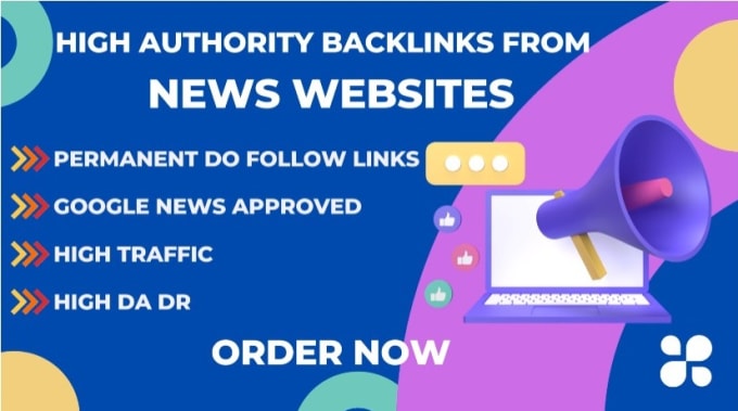 Gig Preview - Build backlinks on premium high authority news websites