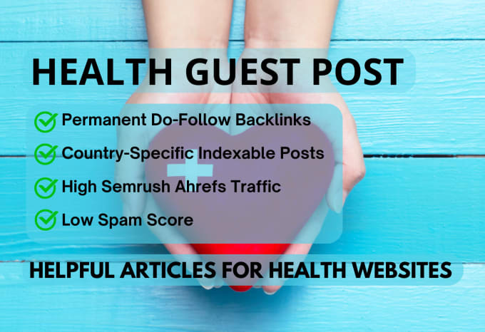 Gig Preview - Publish articles for health websites, health guest post