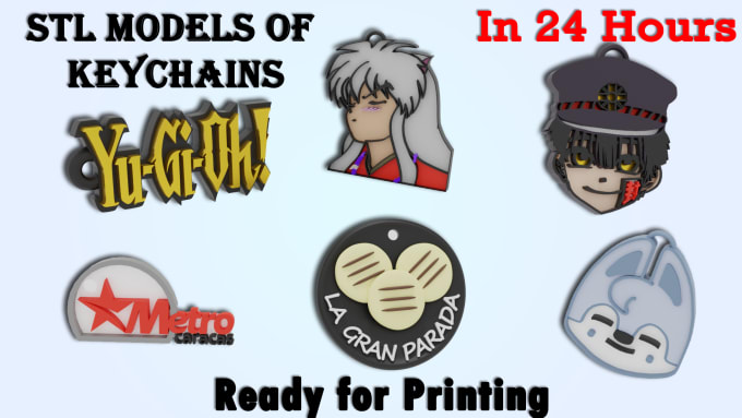 Gig Preview - Make keychains for 3d printing in 24 hours