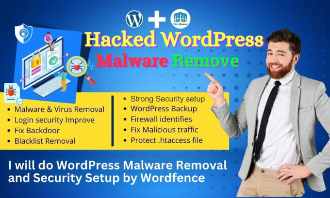 Gig Preview - Do wordpress malware removal and security setup by wordfence