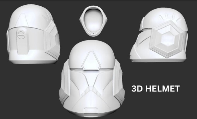 Gig Preview - Sculpt 3d helmet 3d mask 3d props 3d costume for 3d printing