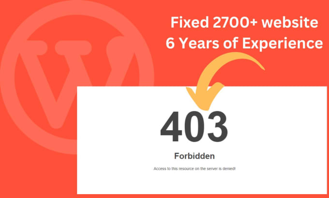 Gig Preview - Quickly resolve http 403 forbidden wordpress error