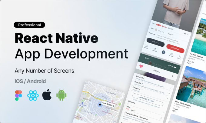 Gig Preview - Develop react native app for ios and android