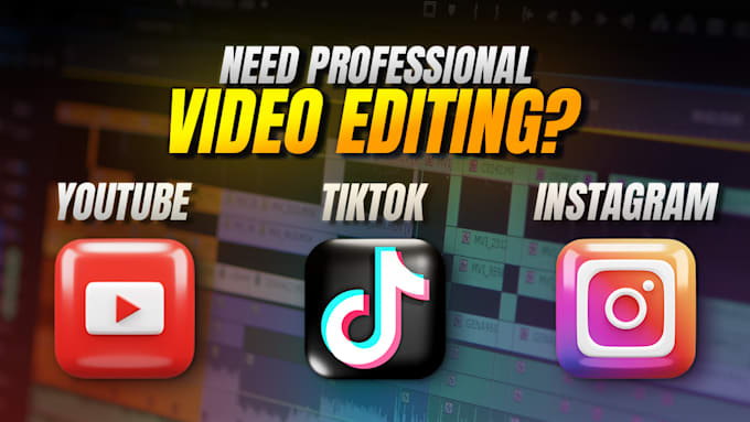 Gig Preview - Do professional video editing for youtube, instagram, tiktok