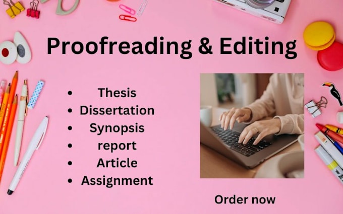 Gig Preview - Edit and proofread thesis, dissertation, synopsis and article