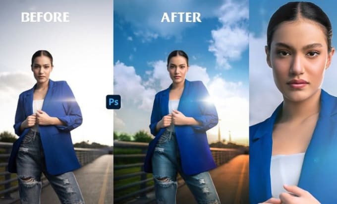 Gig Preview - Skin retouching high end photo retouch image edit photoshop