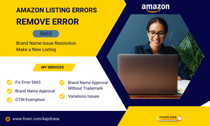 Gig Preview - Fix amazon 5665 error and get brand approval, gtin exemption