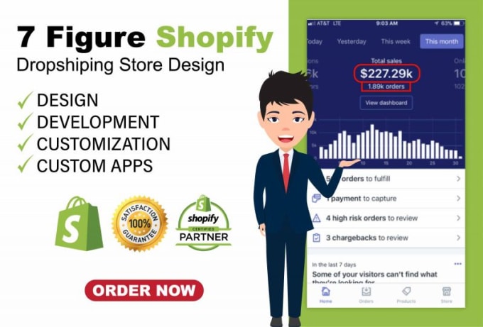 Gig Preview - Create high converting shopify dropshipping store or website