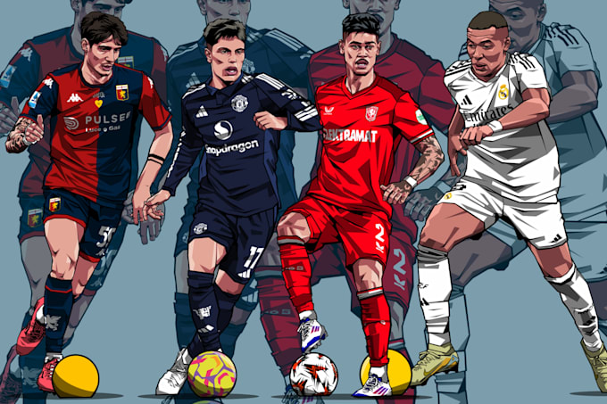 Gig Preview - Create unique football artworks for gifts or collections