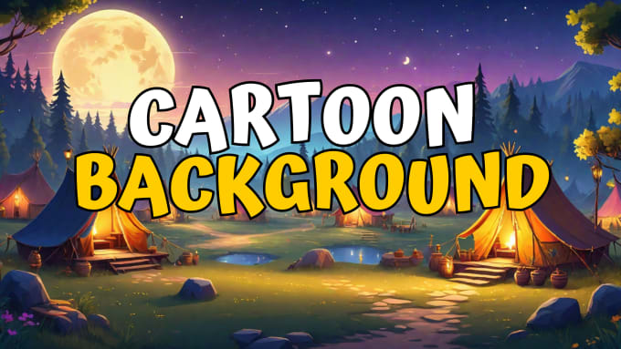 Gig Preview - Design a 2d cartoon background illustration