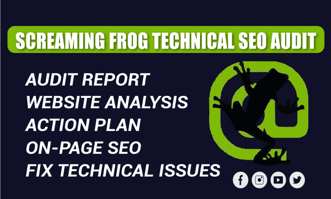 Gig Preview - Provide screaming frog technical SEO audit report with an action plan