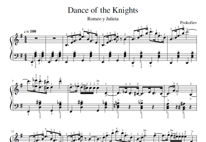 Gig Preview - Make piano sheet music of the song and difficulty you want