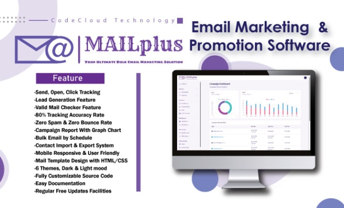 Gig Preview - Provide you with a full PHP script for bulk email marketing software