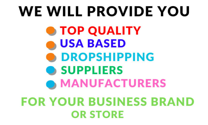 Gig Preview - Provide verified US dropshipping suppliers for your business