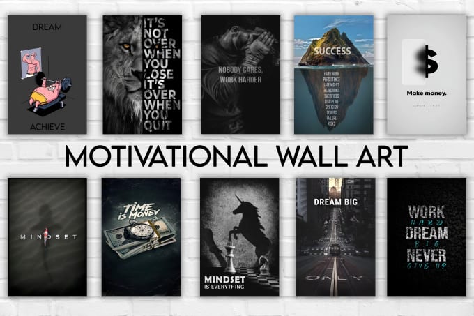 Gig Preview - Create motivational canvas wall art