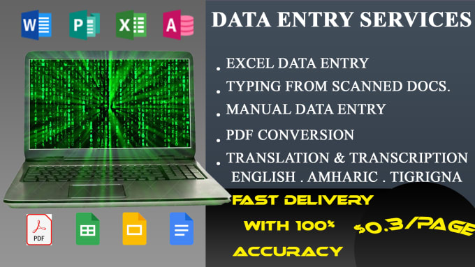 Gig Preview - Do crazy fast and accurate typing, data entry, transcription