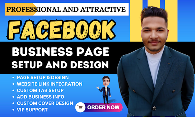 Gig Preview - Do facebook business page create, setup, fix and optimize